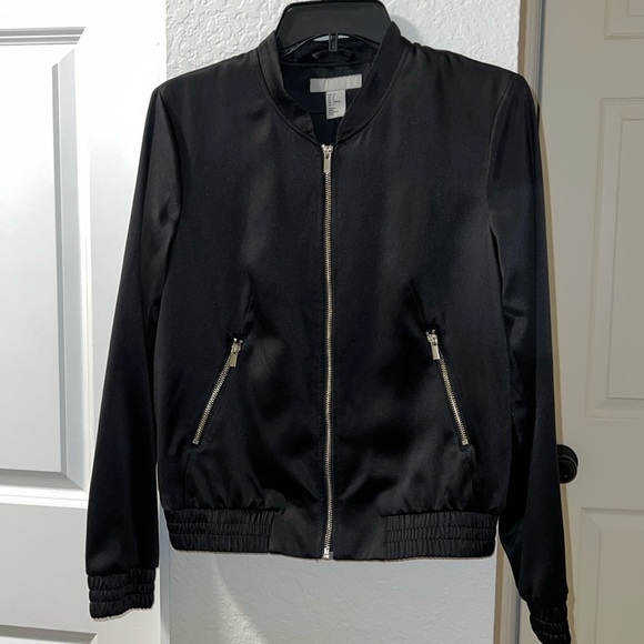 H&M Medium Size 6 Satin Bomber - Picture 1 of 6